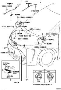 5363028110-CABLE ASSY, HOOD