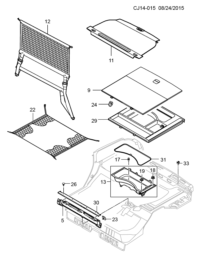 9037384-Lid, luggage room floor storage box