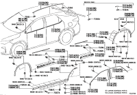678650E040-WEATHERSTRIP FRONT DOOR NO.3 LH