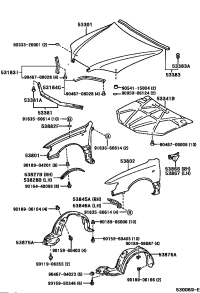 5318433050-SEAL, HEADLAMP COVER, LH