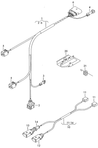 3BD971073J-Harness frt frame