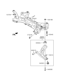 54500J4000-ARM COMPLETE-FR LWR,LH