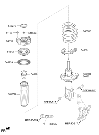 54651S7AA0-STRUT ASSY-FR,LH