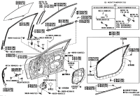 6786333060-WEATHERSTRIP, FRONT DOOR, NO.2 RH