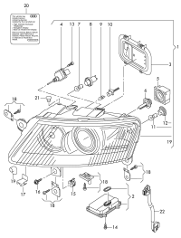 L4FD941003A-Headlamp, for gas discharge bulb
