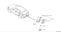 90570CG010-STRIKER-BACK DOOR LOCK