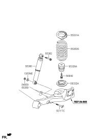 553001M515-SHOCK ABSORBER ASSY-REAR