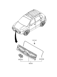 863502E000-GRILLE ASSY-RADIATOR