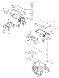 7P6864207BJF7-Armrest-natural brown
