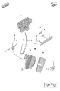 9J1839206YG2X-Handle, outer
