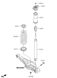 55310D6100-SHOCK ABSORBER ASSY-REAR