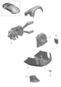 7PP953519DIVI-Switch, for steering column adj