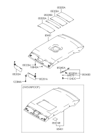 8520109050GF-SUNVISOR ASSY,LH