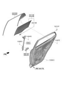 83403R9000-REGULATOR ASSY-RR DR WDO LH