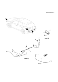 26234891-Harness, rear object alarm sensor