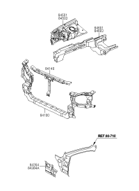 8419109BA0-Support assy-radiator center