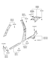 858603H000GF-TRIM ASSY-RR PILLAR RH