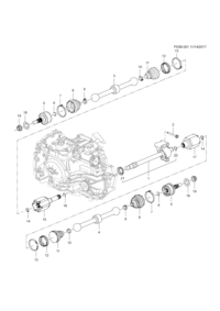 26218318-Shaft, front drive intermediate (including 20, 21)