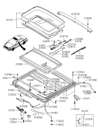 8167139000-BRACKET-SUNROOF SET RR
