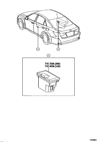 7413030460-RECEPTACLE ASSY, REAR ASH, RH