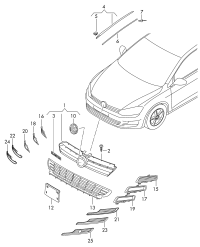5G0853651A-GRILLE RADIATOR
