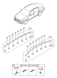 872103M000-MLDG ASSY ROOF LH *