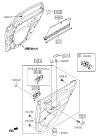 83620C3010VCS-HDL ASSY-RR DR I/S,RH
