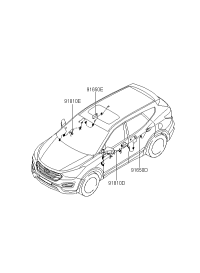 91610A1060-WIRING ASSY-FR DR(PASS)