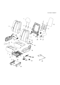 90928085-Cap, front seat adjuster escut (11.561)