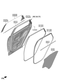 83850N8000-MOULDING ASSY-RR DR FRAME,LH