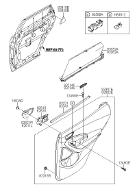 83231B8000-W/STRIP-RR DR BELT I/S LH