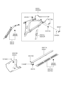 858102C000LK-TRIM ASSY-FR PILLAR LH