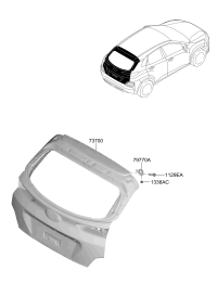 73700O1000-PANEL ASSY-TAIL GATE