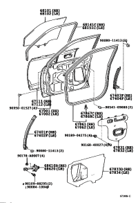 68101AC040-GLASS SUB-ASSY, FRONT DOOR, RH