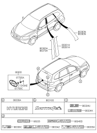 863322B500-EMBLEM-GDI 4WD(BADGE)