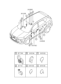 91651F8010-WIRING ASSY-RR DR LH