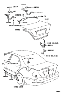6412733041-SUPPORT, LUGGAGE COMPARTMENT DOOR TORSION BAR