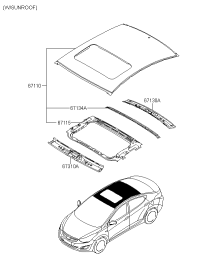 671104V010-PANEL ASSY-ROOF