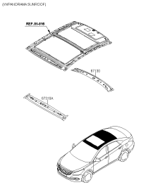 67121B3000-RAIL ASSY-ROOF FR