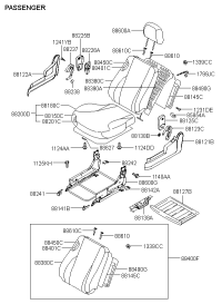 882702E510XUW-COVERING-FR SEAT CUSH PASSENGE