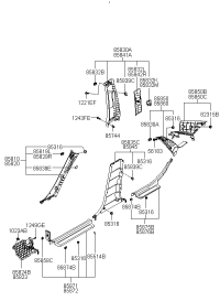 858103L200J9-TRIM ASSY-FR PILLAR LH