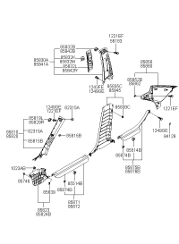 858203K100XU-TRIM ASSY-FR PILLAR RH
