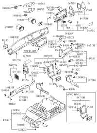 847403B610FT-Panel assy-center grille