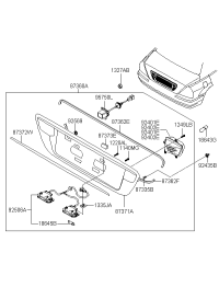 873703B500-MOULDING-ROOF NO.1,LH