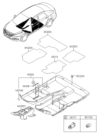 84260B3000RYN-CARPET ASSY-FLOOR