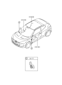 916602V010-WIRING ASSY-RR DR RH