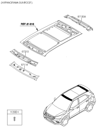 67121C9000-RAIL-ROOF FR