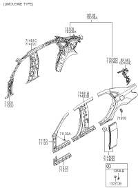 715043NC80-PANEL ASSY-QUARTER OTR RH