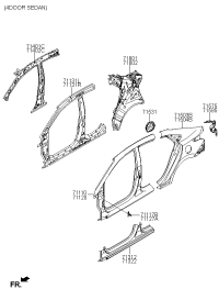71575F9000-PANEL ASSY-RR COMB LAMP HSG LH