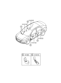 91610F9190-WIRING ASSY-FR DR(PASS)